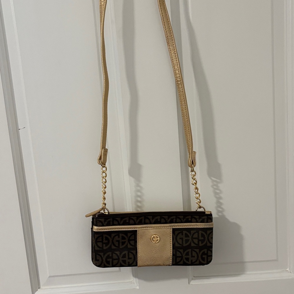 Giani Bernini Brown and Gold Crossbody Bag